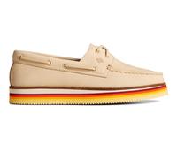 Sperry Womens Leather Authentic Original Stacked Boat Shoes Ivory