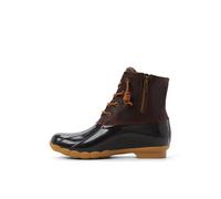 Sperry Women's Saltwater Duck Boot Ankle, Dark Brown/Tan, 10 UK