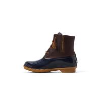 Sperry Women's Saltwater Duck Boot Ankle, Navy/Tan, 6 UK