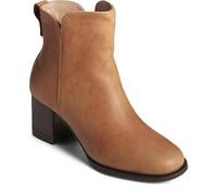 Sperry Women's Seaport Heel Ankle Boot, Tan, 7.5 Wide