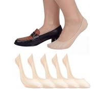 Sperry Women's Solid Cotton Laser Cut Liner Socks-3 Pair Pack-Soft and Lightweight, Nude (5 Pairs), 3.5-9 UK