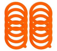 Spesh 10 Pcs Jar Seals Replacement 93x68mm Silicone Sealing Gaskets Airtight Rubber Seal Rings for Clip Top Jars 0.35/0.5/1/1.5/2 Litre(Orange)