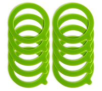 Spesh 10 Pcs Jar Seals Replacement 93x68mm Silicone Sealing Gaskets Airtight Rubber Seal Rings for Clip Top Jars 0.35/0.5/1/1.5/2 Litre(Green)