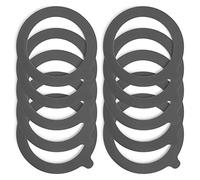 Spesh 10 Pcs Jar Seals Replacement 93x68mm Silicone Sealing Gaskets Airtight Rubber Seal Rings for Clip Top Jars 0.35/0.5/1/1.5/2 Litre(Grey)