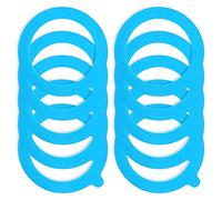 Spesh 10 Pcs Jar Seals Replacement 93x68mm Silicone Sealing Gaskets Airtight Rubber Seal Rings for Clip Top Jars 0.35/0.5/1/1.5/2 Litre(Blue)