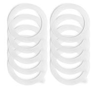 Spesh 10 Pcs Jar Seals Replacement 93x68mm Silicone Sealing Gaskets Airtight Rubber Seal Rings for Clip Top Jars 0.35/0.5/1/1.5/2 Litre(White)