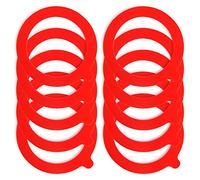 Spesh 10 Pcs Jar Seals Replacement 93x68mm Silicone Sealing Gaskets Airtight Rubber Seal Rings for Clip Top Jars 0.35/0.5/1/1.5/2 Litre(Red)