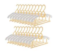 Spesh 20 Pcs Baby Clothes Hangers (28-36cm) Extendable Kids Nursery Coat Hangers Childrens Clothes-hangers for Babies,Toddlers and Teenagers(Yellow)
