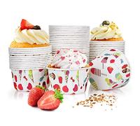 Spesh 50 Pcs Paper Cupcake Cases Disposable Cupcake Baking Cups Non-Stick Muffin Liners for Wedding,Birthday,Anniversary(Candies)