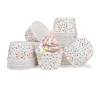 Spesh 50 Pcs Paper Cupcake Cases Small Muffin Liners for Baking Disposable Cupcake Baking Cups for Weddings,Christmas,Birthday(Coloured Dots)