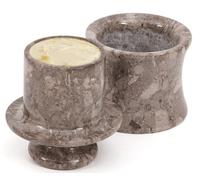 SPESHSTONES Marble Butter Keeper 4 Inch Oceanic Butter Dish with Lid for Countertop - Marble Butter Crock for Kitchen Counter Décor, French Butter Holder, Spreadable Butter Container