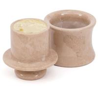 SPESHSTONES Marble Butter Keeper 4 Inch Verona Butter Dish with Lid for Countertop - Marble Butter Crock for Kitchen Counter Décor, French Butter Holder, Spreadable Butter Container