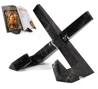 SPESHSTONES Marble Cookbook Stand for Kitchen Counter 8 Inch Handmade Black Recipe Book Holder, Kitchen Book Stand, Tablet & Cooking Book Stand, Heavy Duty Farmhouse Kitchen Decor