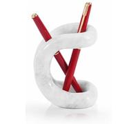 SPESHSTONES Marble Pen Holder for Desk 4 Inch White Pencil Holder for Desk Accessories & Workspace Organizers - Stone Stationary Holders for Office Decor - Pen Organizer for Gifts