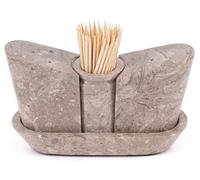 SPESHSTONES Marble Salt & Pepper Set 2.5'' Inches Oceanic Handmade Salt and Pepper Shaker Set Ideal Salt Shaker & Pepper Grinder Salt Containers for Countertop Stone Salt Holder