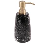 SPESHSTONES Marble Soap Dispenser 7.5 inches Black for Liquid Hand and Dish Soap for Kitchen Sink - Container for Sanitizer, Lotion, Foaming Shampoo for Bathroom Decoration