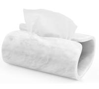 SPESHSTONES Marble Tissue Box Cover 7.5 Inch Rectangle White Stone Holder for Facial Tissues and Paper Napkin - Decorative Countertop Organizer for Bathroom, Office, Aesthetic Room & Home Decor