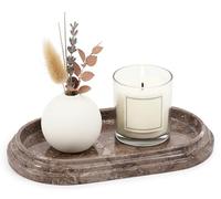 SPESHSTONES Marble Tray 9.75'' Inches White Handmade Serving Platter Dining Table Centerppiece Decor Charcuterie Board, Kitchen Set, Tabletop Decor, Perfume Tray