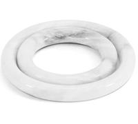 SPESHSTONES Marble Trivet Set of 2 White Stone Trivets for Hot Dishes, Decorative Heat Resistant Trivets for Dining Table, Modern Kitchen & Coastal Table Decor