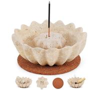 SPESHSTONES Travertine Incense Holder for Sticks, 5.5'' Incense Burner Bowl