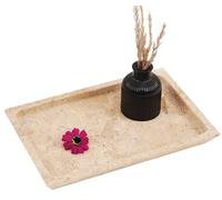SPESHSTONES Travertine Marble Tray 12" Inch Handmade Rectangle Kitchen Table Décor-Bathroom Storage-Serving Coffee Tray