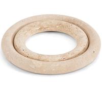 SPESHSTONES Travertine Trivets 8 Inch Handmade Stone Trivet Set of 2 for Hot Dishes, Hot Pots and Pans - Modern Pot Holders for Kitchen Countertop Essentials & Dining Table Decor