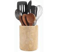 SPESHSTONES Travertine Marble Handmade Kitchen Utensil Holder - Countertop Organizer - 5.5"x6.5" Cutlery Holders - Home & Kitchen Accessories