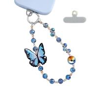 Spetase Phone Charm with Beaded Crystals, Anti-Theft Phone Strap, Hands-Free & Detachable Cellphone Lanyard, Cellphone Chain Wristlet with Tether Tab, Crystal, Quartz