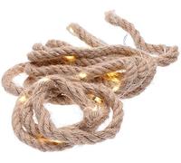 Spetebo LED Rope Fairy Lights Battery Operated - 3 m - Natural Cord with Light Wire - Jute Rope Christmas Decoration Window Decoration for Indoor Gift Idea Illuminated
