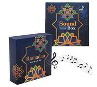 Spetebo Soundbox with Oriental Ramadan Music Battery Operated - 13 cm - Speaker with Sounds for Eid Mubarak - Sugar Festival Eidiyah Decorative Music Box Iftar Gift for the Blessed Month