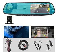 SPETLEK 1080P Dual Lens Car DVR Mirror Dash Cam Front & Rear in Black SPETLEK Black