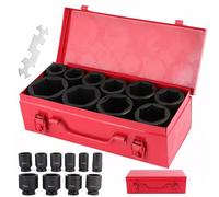 SPETLEK 11Pcs 3/4" DRIVE DEEP IMPACT Socket Set 22-50mm UK in Black SPETLEK Black