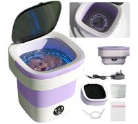 SPETLEK 12L Mini Washer Foldable Washer Portable Washing Machine Spin Dryer in Purple SPETLEK Purple