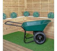 SPETLEK 2 Wheel Outdoor Pneumatic Plastic Garden Wheelbarrow Green SPETLEK Green