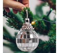 SPETLEK 24PCS Silver Mirror Ball Disco Hanging Ball | Size: 100 cm x 15 cm SPETLEK Silver 100 cm x 15 cm