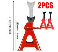 SPETLEK 2x 3 Ton Heavy Duty Axle Stands Floor Jack Lifting Capacity Stand in Red | Size: 10000mm x 520mm SPETLEK Red 10000mm x 520mm