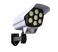 SPETLEK 2X 77LED Solar PIR Sensor Wall Light Garden Security Fake Camera in White SPETLEK White
