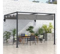 SPETLEK 3 x 4m Pergola with Retractable Roof, Grey | Size: 0.6m2 SPETLEK Grey 0.6m2