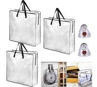 SPETLEK 3 X Storage Clear Reusable Laundry Bags SPETLEK Clear