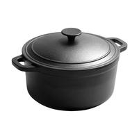SPETLEK 4.5L Cast Iron Casserole Pan Stew Pot Pre-Seasoned Dutch in Black | Size: 100 cm x 60 cm SPETLEK Black 100 cm x 60 cm