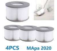 SPETLEK 4 Pack Hot Tub Filter Cartridges MSpa in White | Size: 0.6m2 SPETLEK White 0.6m2