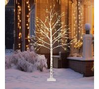 SPETLEK 5ft Pre-Lif White Birch Christmas Tree with LED & Stand SPETLEK White