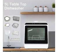 SPETLEK 5L Table Top Mini Dishwasher Freestanding Dish Cleaner in White SPETLEK White