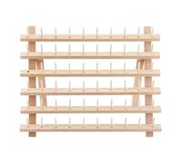 SPETLEK 60 Spool Wooden Thread Rack Foldable for Wall or Desk Storage in Brown SPETLEK Brown