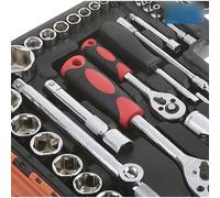 SPETLEK 94pc 1/4 1/2 Inch Socket Ratchet Screwdriver Bit Set with Case SPETLEK Multicolor