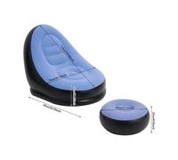 SPETLEK Blue Black Air Lounge Sofa Inflatable Ottoman Gaming Chair Stool SPETLEK Blue