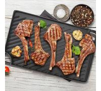 SPETLEK Cast Iron Griddle Hot Plate Barbecue Grill Cooking Camping Hob Steak in Black SPETLEK Black