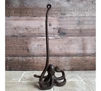 SPETLEK Cast Iron Octopus Shaped Loo Roll Toilet Paper Holder in Brown SPETLEK Brown