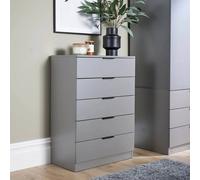SPETLEK Chest 5 Drawers Grey Bedroom Clothing Bedside Storage | Size: 0.6m2 SPETLEK Grey 0.6m2