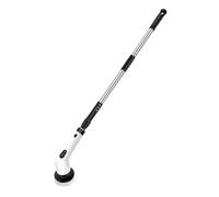 SPETLEK Cordless Electric Spin Scrubber with Long Handle & 9 Brush in White SPETLEK White